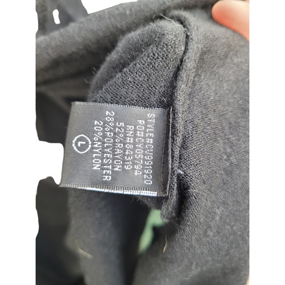 Cyrus Black Open Shawl Collar with Pockets Long Sleeve Cardigan Sweater - Picture 6 of 8